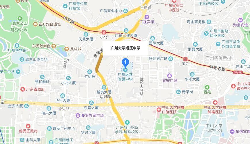 广州大学附属中学国际部地图图片