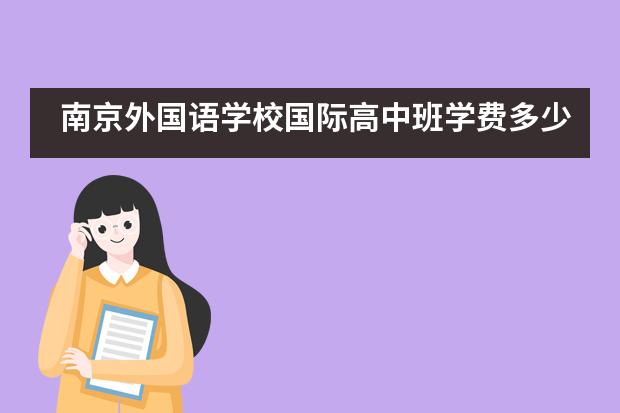 南京外国语学校国际高中班学费多少钱？
