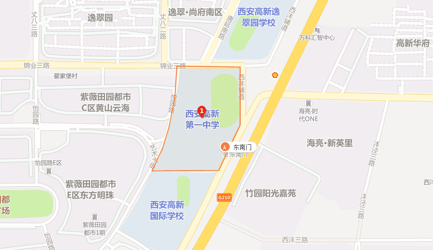 西安铁一中国际部地图图片