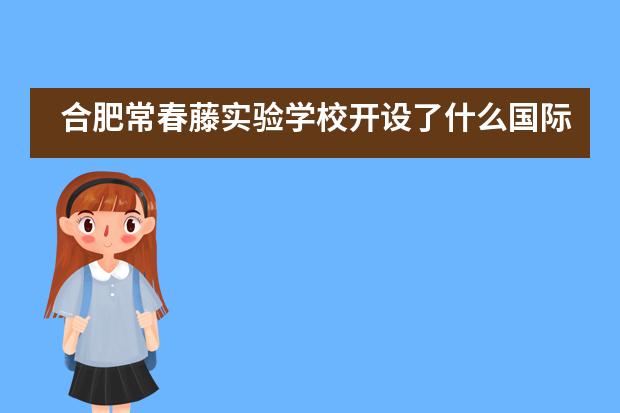 合肥常春藤实验学校开设了什么国际课程，有何好处？